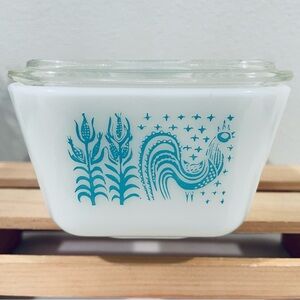 PYREX Amish Butterprint 1.5 Pint Refrigerator Dish (502) w Lid (502-C)! EUC